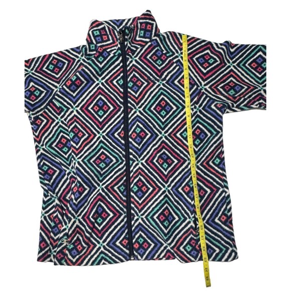 Columbia Polar Fleece Jacket Girls XL Full Zip Aztec Geometric Unique Pattern - Picture 5 of 9